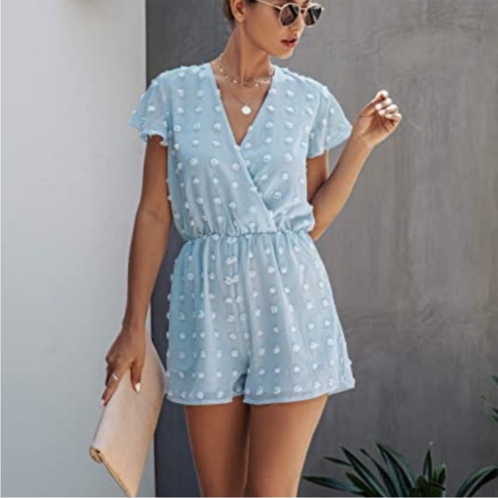 Light Blue Romper - Picture 2 of 8